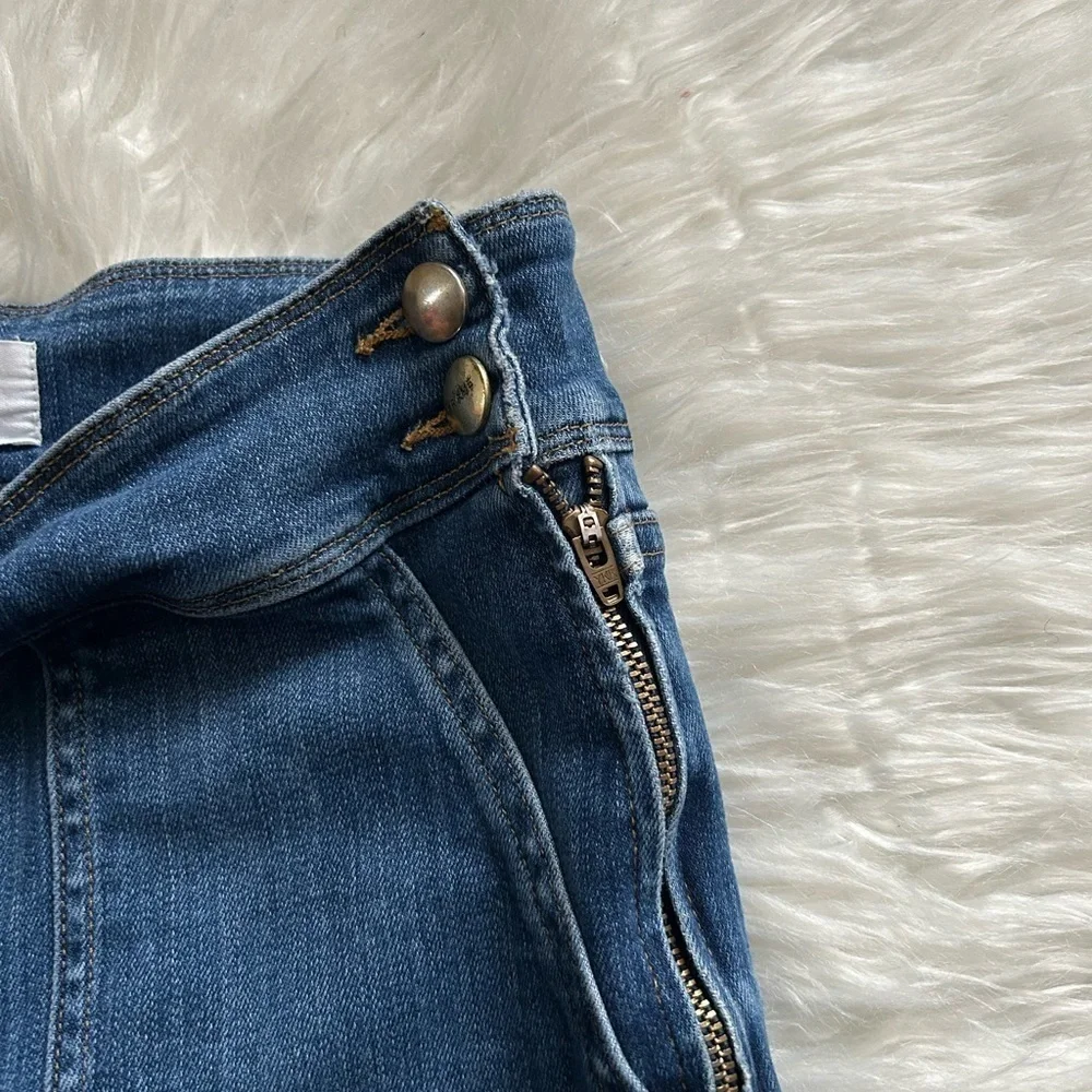 Frame Mid Rise Slim Kick Boot Cut Cropped Jeans - Picture 8 of 11